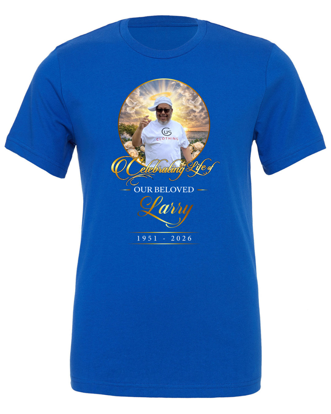 Celebrating the Life of Larry – Memorial Tribute Unisex Cotton Shirt