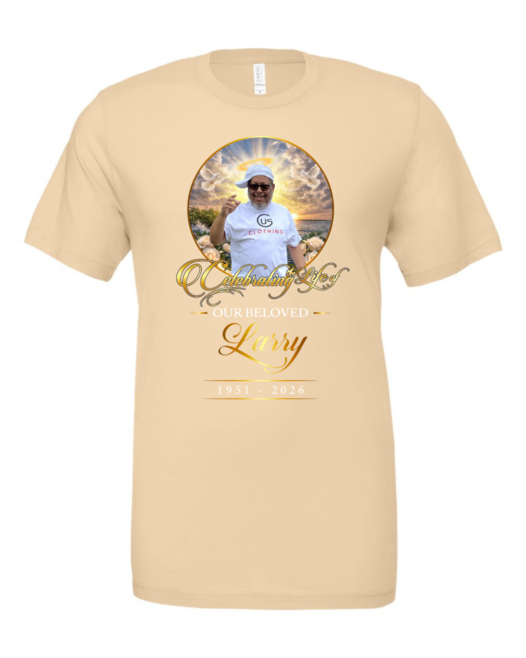 Celebrating the Life of Larry – Memorial Tribute Unisex Cotton Shirt