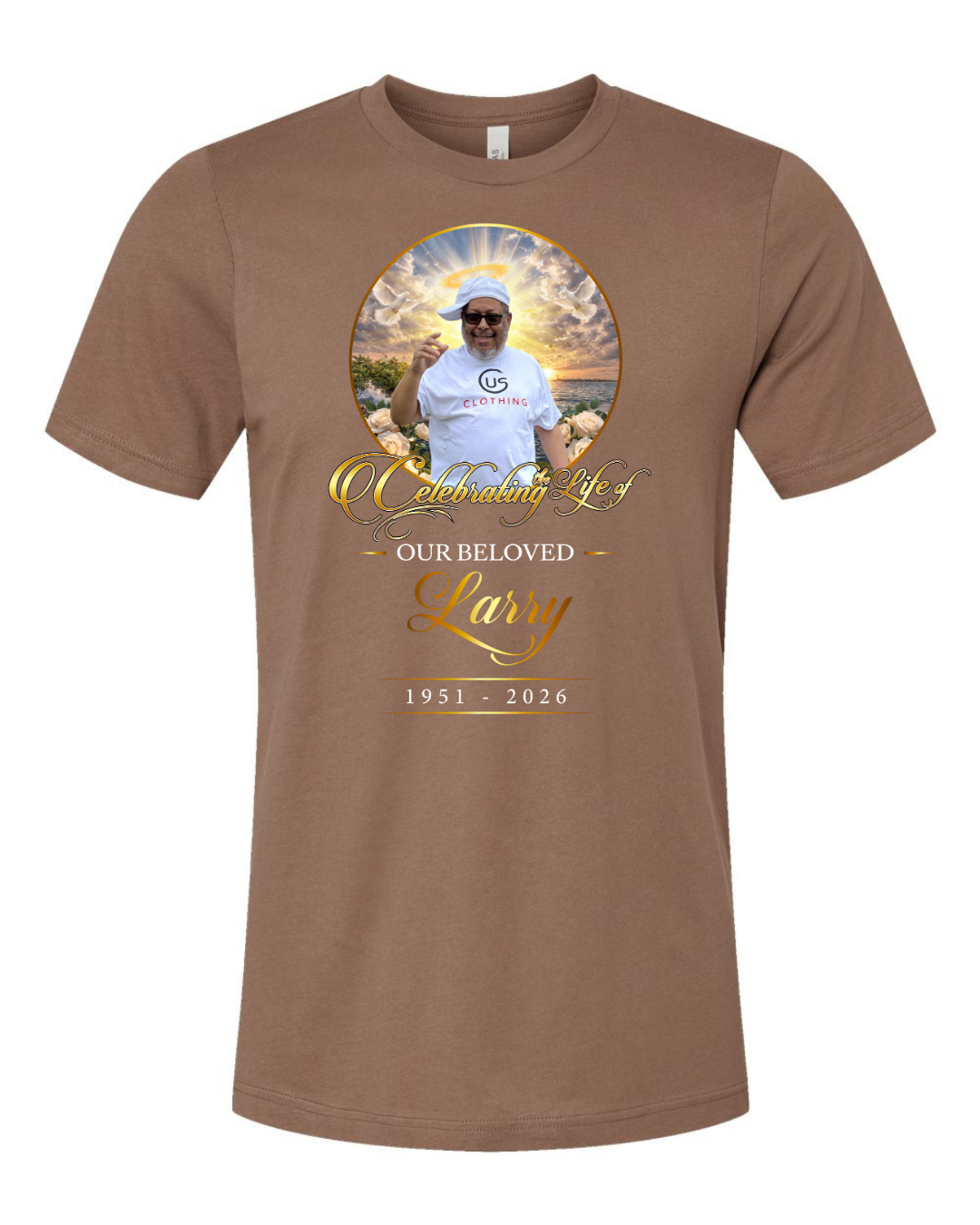 Celebrating the Life of Larry – Memorial Tribute Unisex Cotton Shirt