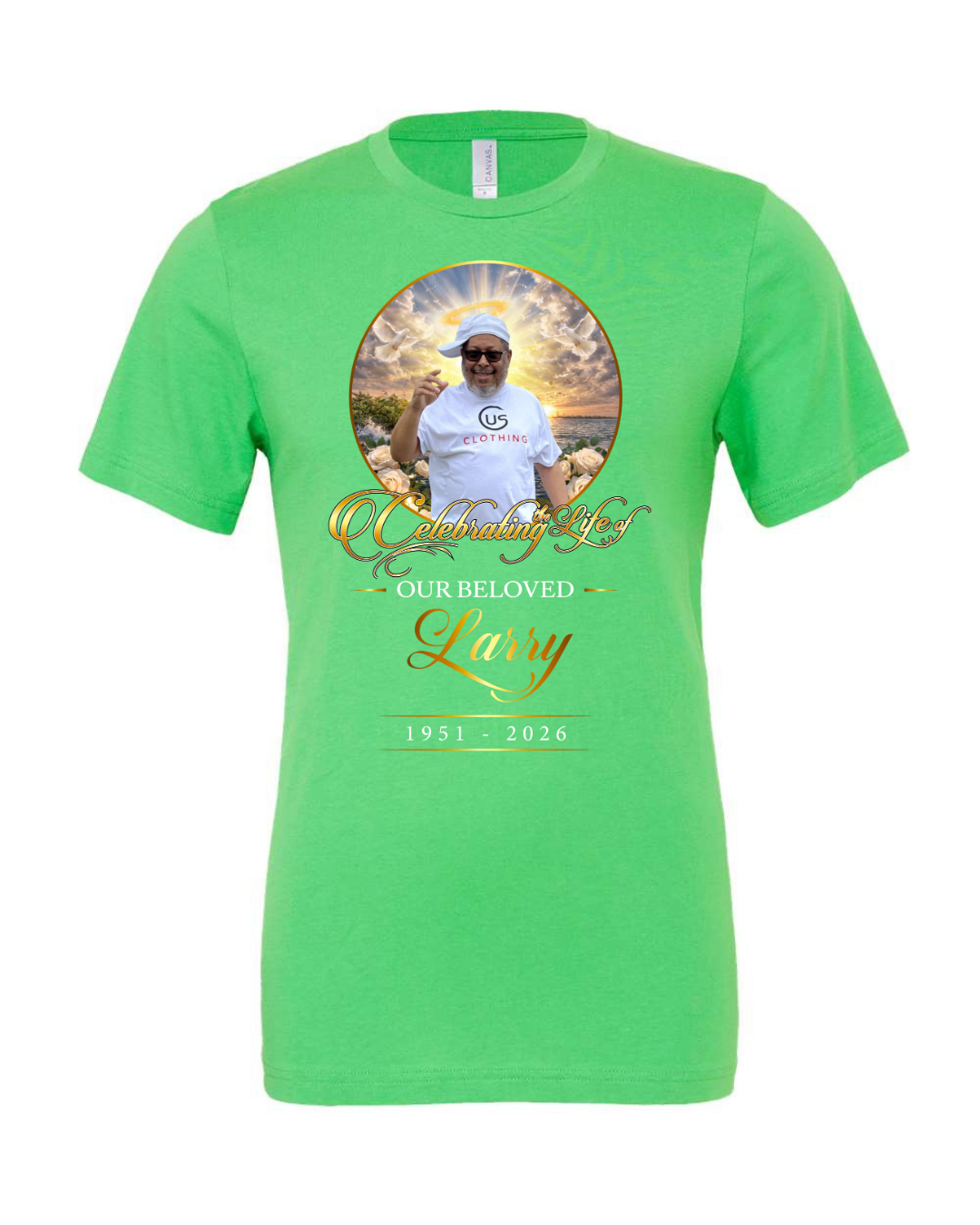 Celebrating the Life of Larry – Memorial Tribute Unisex Cotton Shirt
