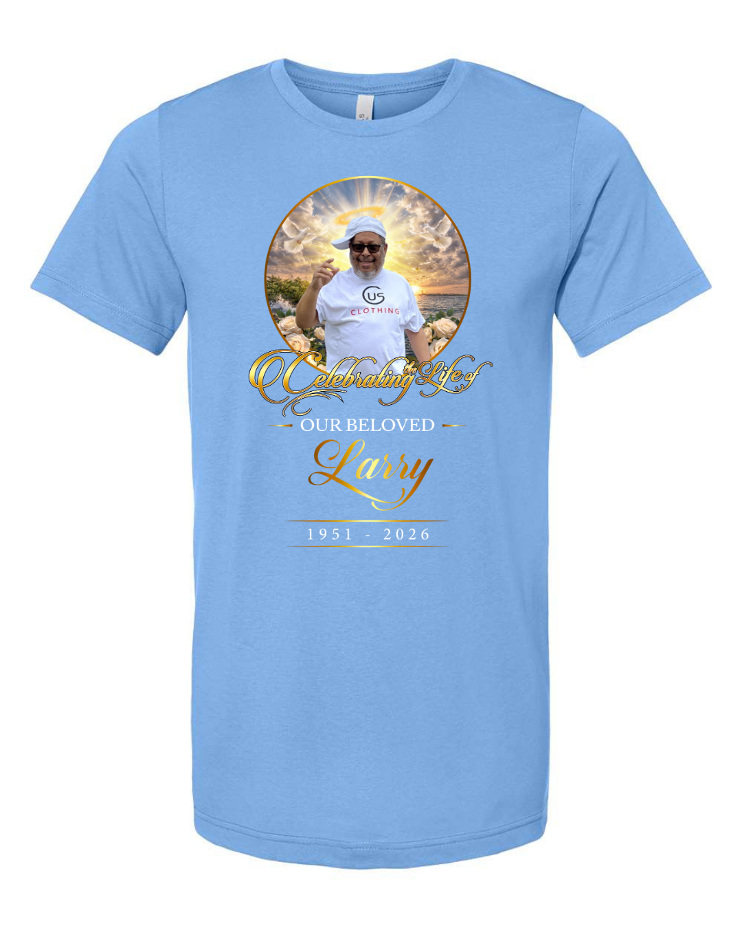 Celebrating the Life of Larry – Memorial Tribute Unisex Cotton Shirt