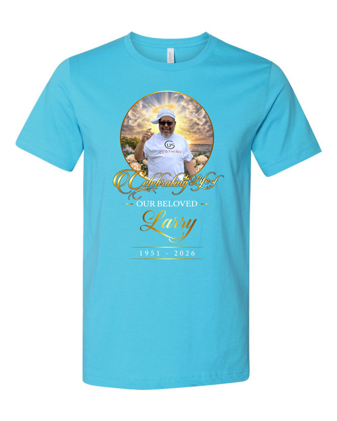 Celebrating the Life of Larry – Memorial Tribute Unisex Cotton Shirt