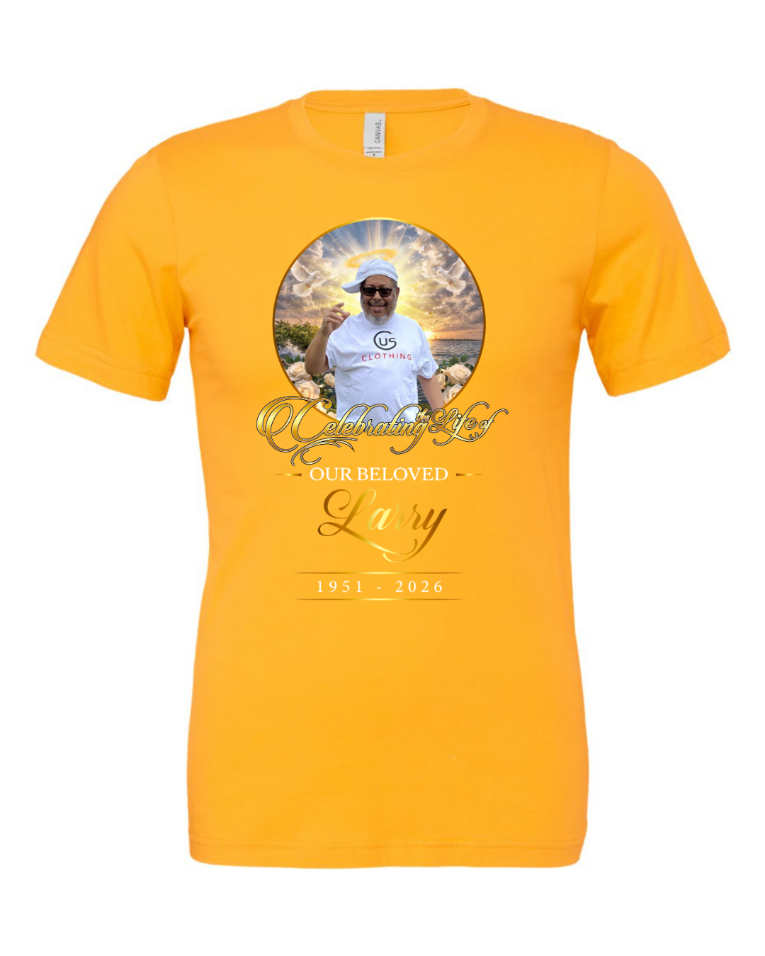 Celebrating the Life of Larry – Memorial Tribute Unisex Cotton Shirt