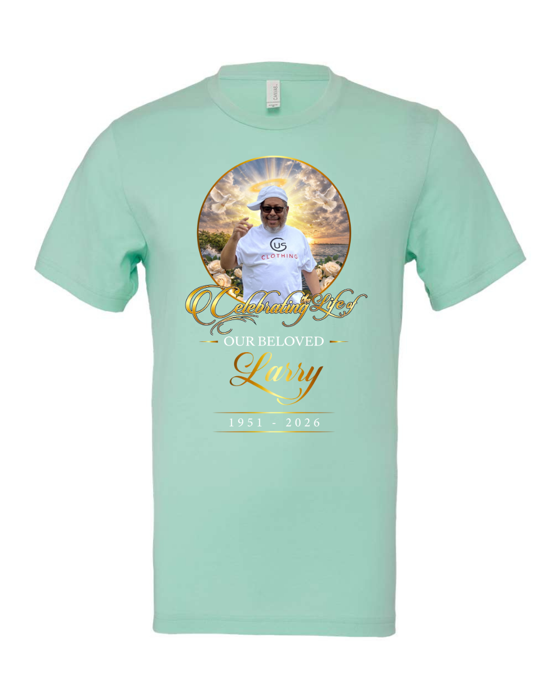 Celebrating the Life of Larry – Memorial Tribute Unisex Cotton Shirt