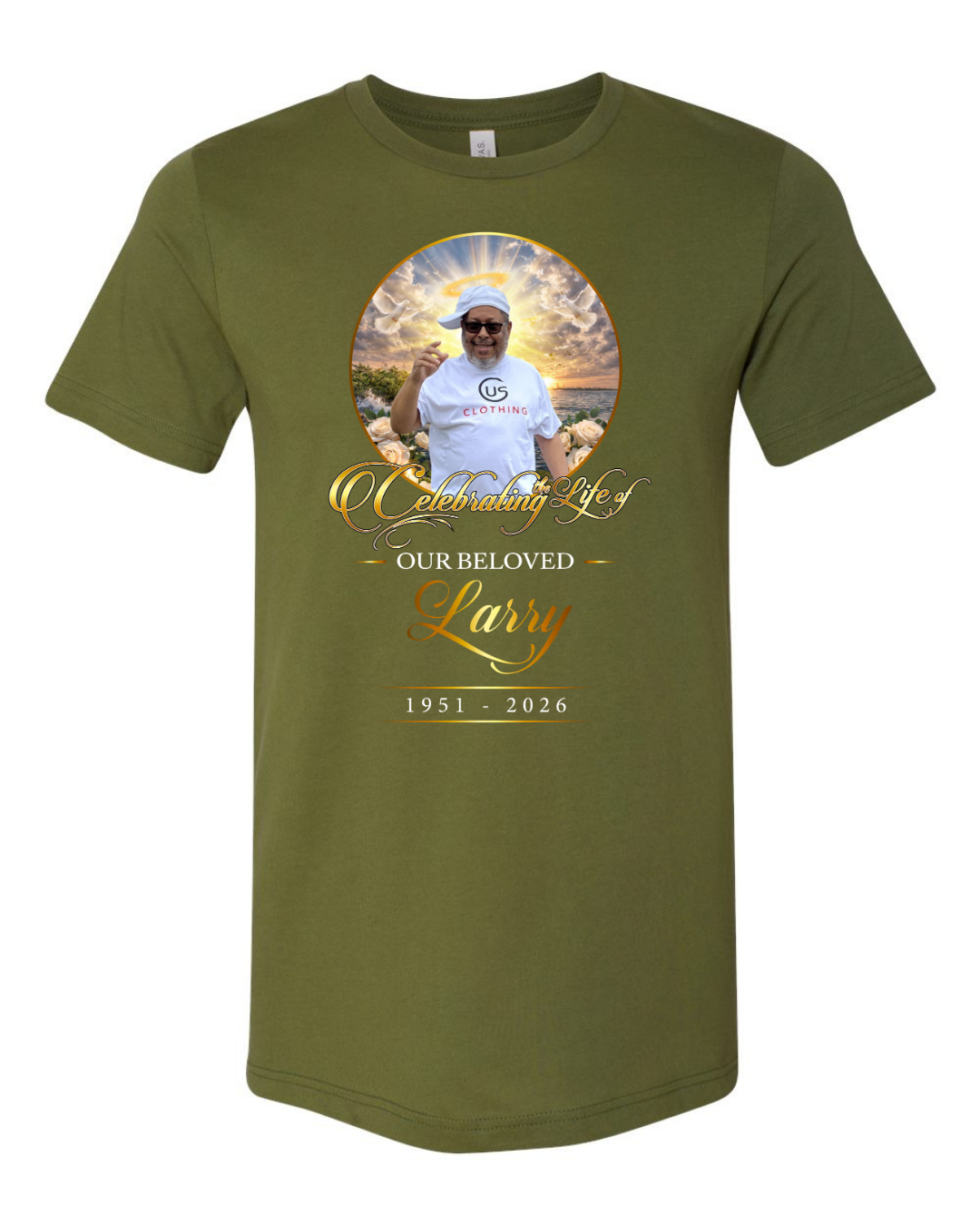 Celebrating the Life of Larry – Memorial Tribute Unisex Cotton Shirt