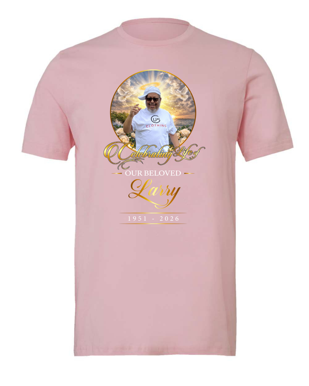 Celebrating the Life of Larry – Memorial Tribute Unisex Cotton Shirt