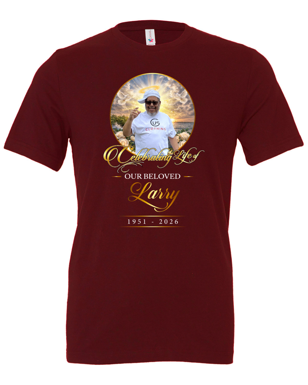 Celebrating the Life of Larry – Memorial Tribute Unisex Cotton Shirt