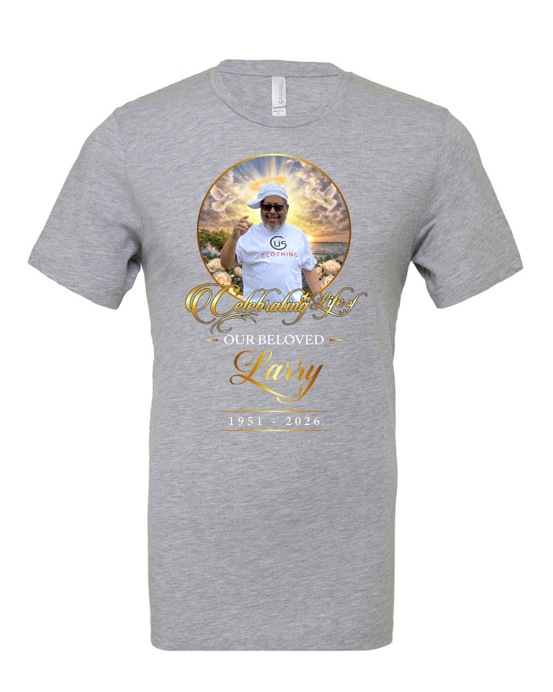 Celebrating the Life of Larry – Memorial Tribute Unisex Cotton Shirt