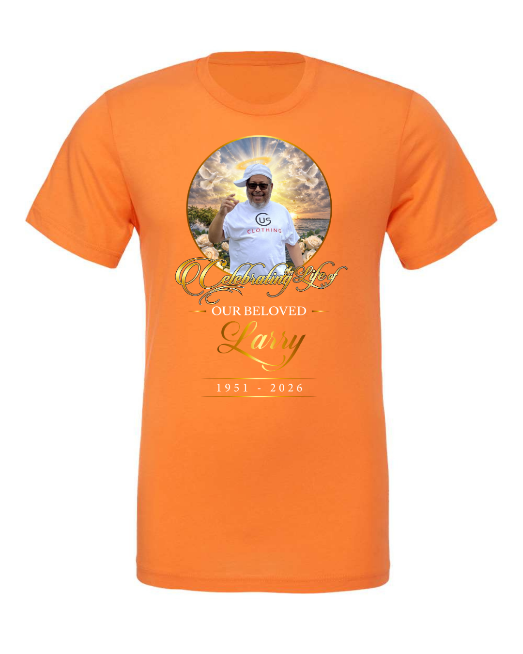 Celebrating the Life of Larry – Memorial Tribute Unisex Cotton Shirt